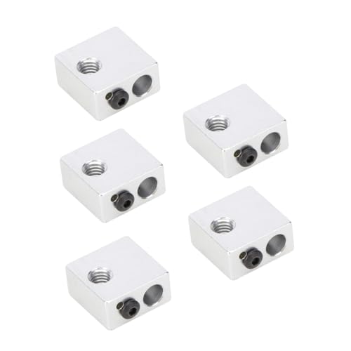 JECOMPRIS 5pcs Printer Aluminum Heater Block for Extruder Printer Heater Block for Printing Use