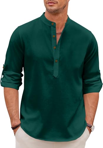 Image of Zombom Men's Kurta || Chinese Collar Long Sleeves || Straight Hip Length Kurtas || Short Kurta for Men || for Festival || Function || Occasion Wear Fancy Kurta for || Best Gifts for Men