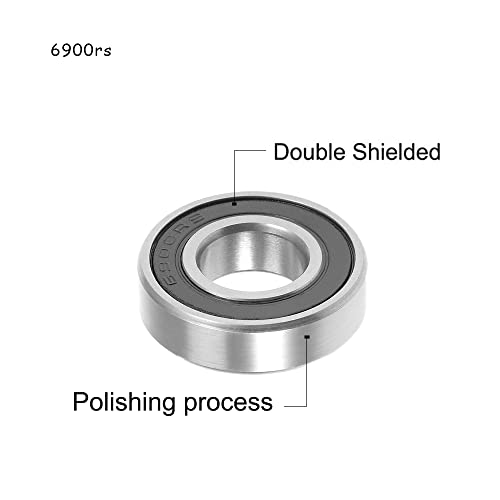 10 Stück 6900 2RS Kugellager 10 mm x 22 mm x 6 mm doppelt geschützte Rillenkugellager für DIY, Drehbänke, Motoren, 3D-Drucker, Fräsmaschinen, verschiedene mechanische Geräte, etc.