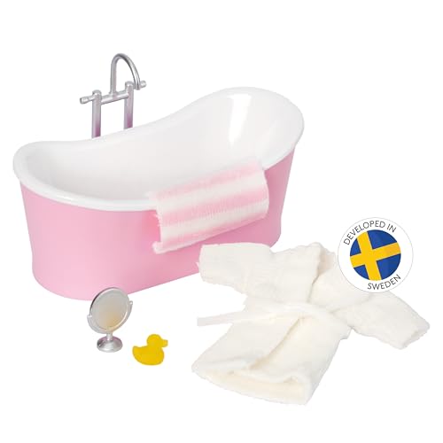 LUNDBY Dolls House Furniture Bathroom Set â€“ Freestand