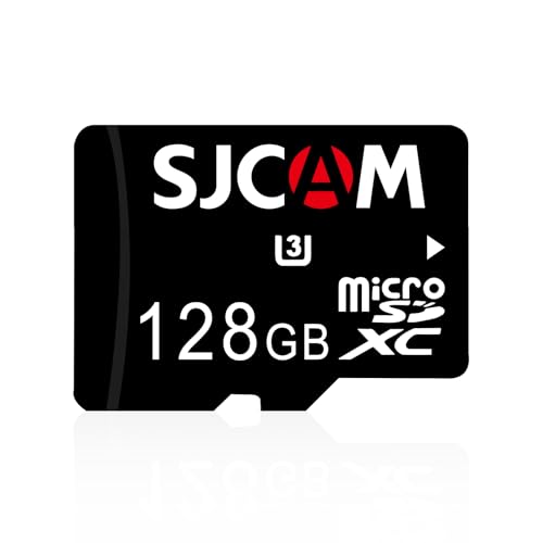 SJCAM Tarjeta de Memoria microSDXC de 128 GB, hasta 100 MB/s, 4K UHD, Clase U3, para Cámaras de Acción, Teléfonos Móviles y Tablets,Compatible con C300, C200PRO, C110, C110+, SJ20, SJ11, SJ4K