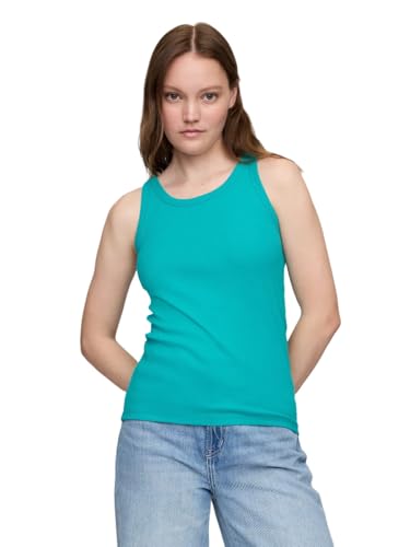 Débardeur côtelé à col montant femme pour affiner la silhouette sans serrer