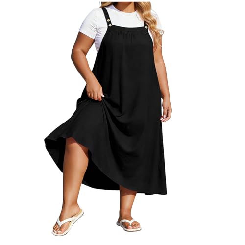 Robe maxi à bretelles spaghetti ample et respirante
