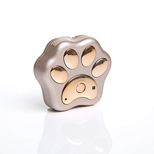 Wireless Pet GPS Tracker â€“ Pet GPS Tracker for Dogsâ€“ Fast Positioning and Strong Signal â€“ Accuracy Dog Tracking â€“ 90 Days Historical Route Display â€“ Waterproof GPS Collar Tracker (Gold)