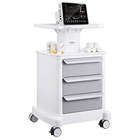 VEVOR Laborwagen Medizinwagen mit 3 Schubladen und 1 oberer Ablage, Rollbarer Laborwagen ABS-Material, 50 kg belastbarer Servierwagen Medizinischer Wagen für Labor, Klinik, Krankenhaus, Salon, weiß