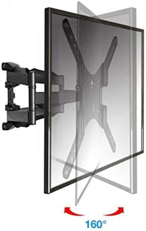 Diagram illustrating the 160-degree swivel range of the North Bayou P5 TV wall mount.