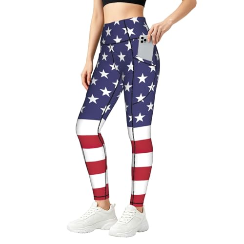 Legging de sport taille haute anti-glissement avec poches pour le running femme