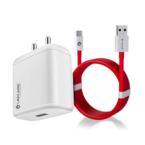 Image of Lapcare Thursty100Mulit Wall Charger 100W Output To265 v Ac Supervooc Supported Cable Inside 21 Power Adapter-Ultra Fast Charger for Oneplus, Fast Charger wit USB to C Dash SUPERVOOC Cable for Oneplus12 /12r /11 /11R /10 /10R /9 /9R /Nord 4 / Ce4 / Ce3 / Ce4 Lite and Other Devices