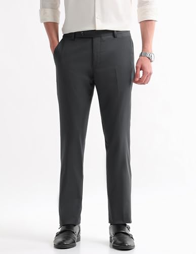 Image of Arrow Mens Charcoal-Grey Pants