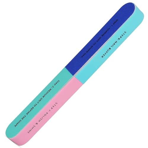 Midazzle Nail File and Buffer for Pedicure and Manicure – 7 Ways Filer for Nail Repair, Nail Care Tool, Washable Emery Boards, All-in-One Shaping & Buffing, Easy to Use for Women and Men