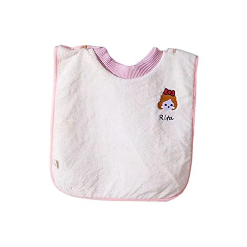 shamjina Babete Infantil Absorve Água Toalhas de Saliva e Delicadas de Bebê, ROSA