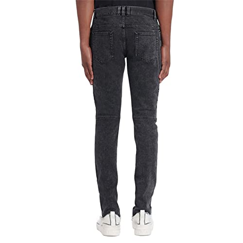 Jeans skinny plissé ultra extensible taille moyenne pour un confort motard au quotidien - 2