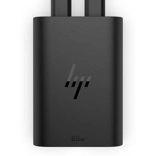 Chargeur PC portable USB-C 65W GaN HP idéal pour le télétravail