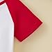 ZFZDRen 1-14Y Baby Baseball Tee Toddler Boys Girls Raglan T Shirt Kids Blouse Short Long Sleeve Casual Crew Neck Tops (Red-1, 5-6 Years)