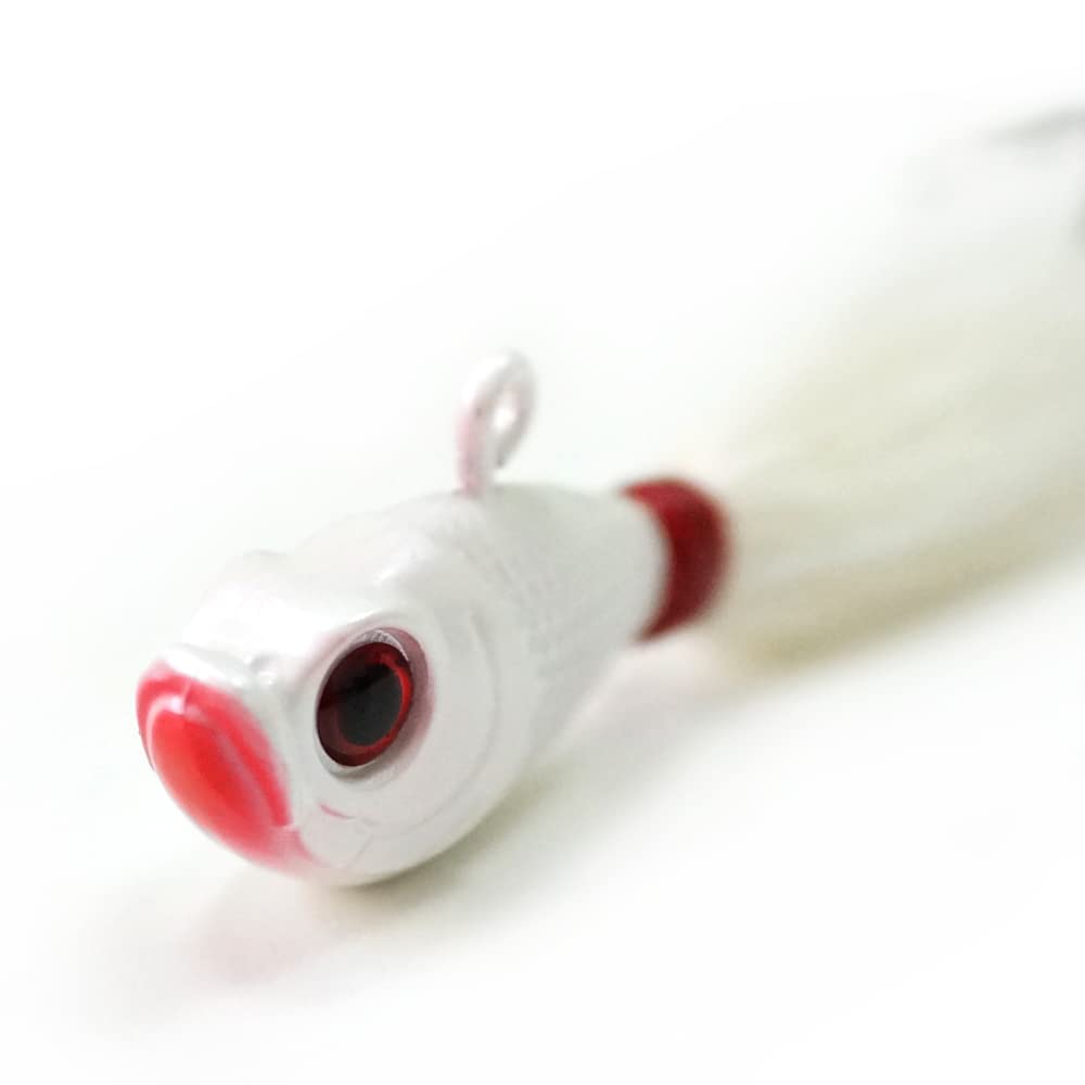 2OZ Fishing Lure bucktail White jig Head Lead Fish