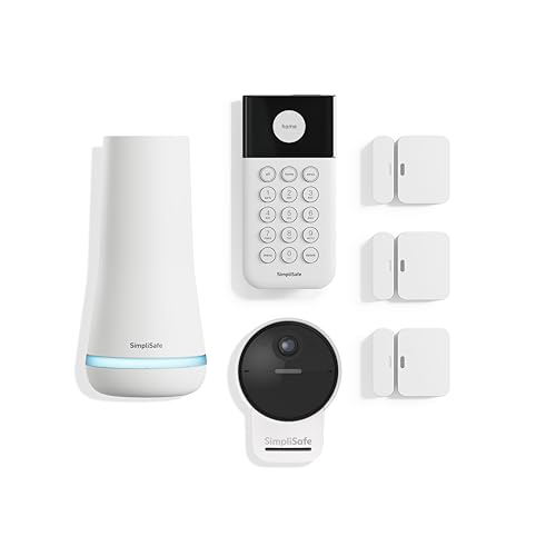 SimpliSafe 6 Piece Wireless Home Security System with Outdoor Camera – Optional 24/7 Professional Monitoring – No Contract – Compatible with Alexa and Google Assistant