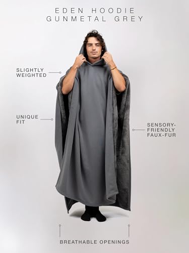 Image of FREE THE SHEEP Eden Hoodie - Oversized Weighted Hoodie Cloak with Ultra-Soft Faux Fur Liner