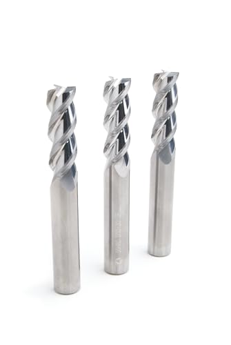 Hochgeschwindigkeits-Fräser für Aluminium, 3 Schneiden, 4-10 mm Durchmesser, industrielle Anwendung (10 mm), 3er Set