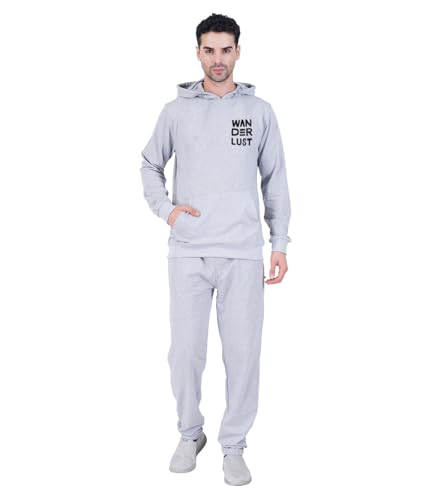 Image of hotfits Men's 2 Piece Outfits Sweatshirt Hoodies & Sweat Pant Lounge Sets |Co-ords Set for Men | Stylish Dresses for Men | Night Wear, Gym Wear, Vacation Wear Outfits