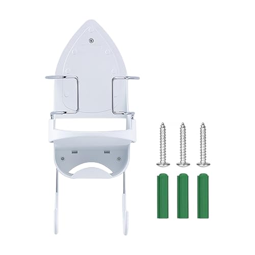 Soporte para tabla de planchar de fácil instalación, soporte para placa de hierro, seguro que aquí hay un título del producto para listar colgador de montaje en pared con ganchos duales, universal