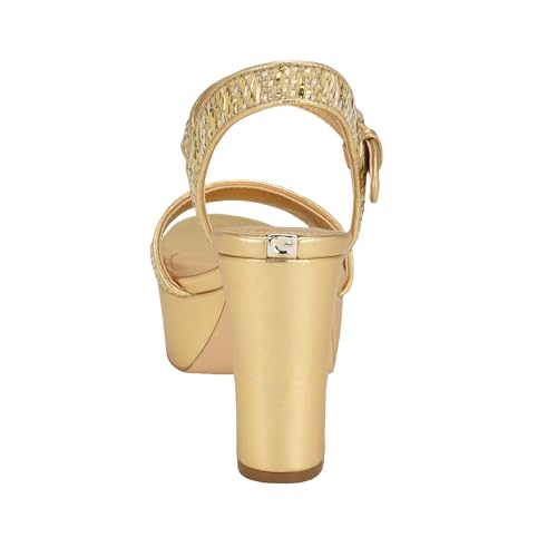 Guess Women's HALDEM Sandal, Natural/Gold 710, 83