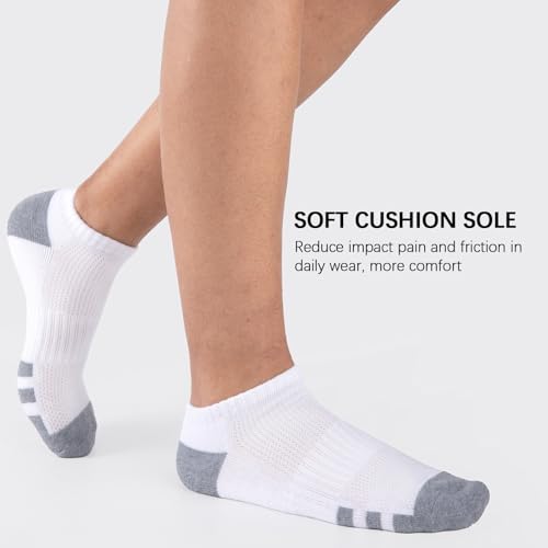 Heatuff 7 Pairs Mens Cushioned Ankle Socks Low Cut Athletic Breathable Comfort Casual Socks2