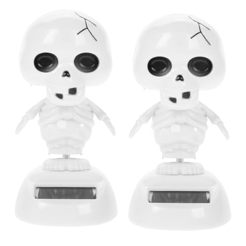 IMIKEYA 2pièces Décoration Solaire Halloween Squelette Danseur Ornements Voiture Table Intérieur