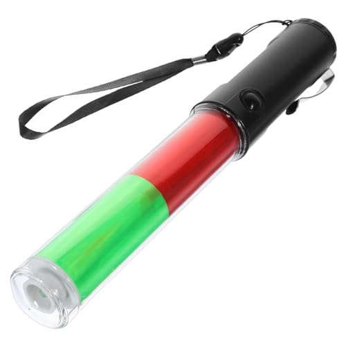 Gadpiparty LED Traffic Control Glow Stick with Hanging Hook Reusable Luminous Concert Cheering Wand High Brightness Warning Light for Parties Traffic Guidance and Emergency Use