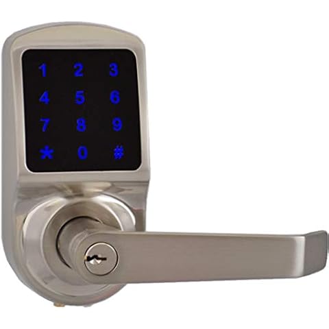 Smart Door Lock, Keyless Entry Door Lock, SCYAN X3 Handle Lock with Touchscreen Keypad Access, Auto Lock Satin Nickel Cover