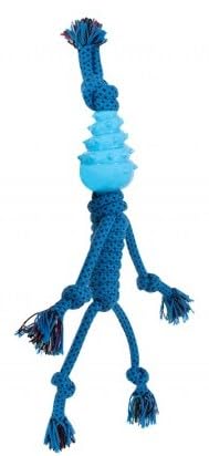 Dog Rubber Rope Man Dog Chew Toy. Colourful and Tug Toy, Dental Health, Durable Ropes, Rubber Head, Dental Cleaning - Image 2