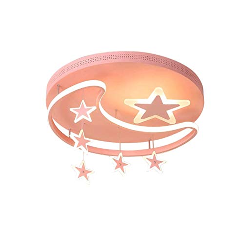 Preisvergleich Produktbild JYDQM Versprechen Dimming niedliches Rosa Stern-Anhänger-Decken-Lampe Kreative Schlafzimmer Wohnzimmer-Dekoration Lampen