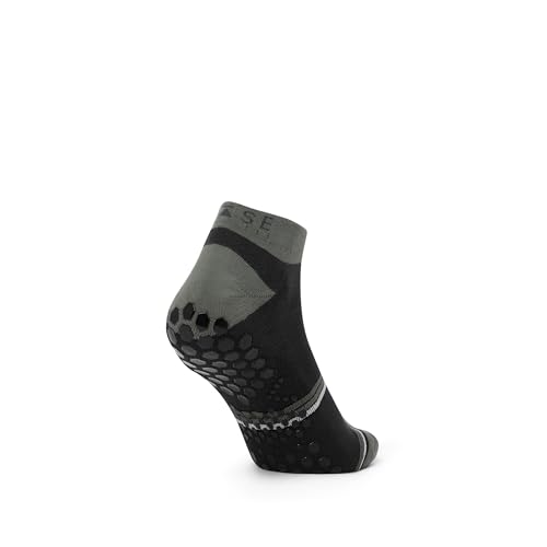 Image of Base 33 Low Rise Grip Socks - Pilates Socks with Non-Slip Grips, Arch Band Support, Wear for Yoga, Barre, Martial Arts