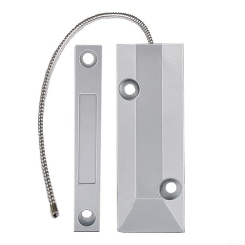 Sensor de contacto magnético con cable para seguridad de alarmas, diseñado para monitoreo de puertas y ventanas en varios ajustes, incluyendo almacenes y tiendas