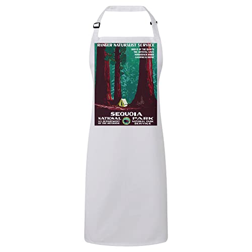 Tablier cuisine blanc Sequoia National Park pour cuisiner et recevoir avec style