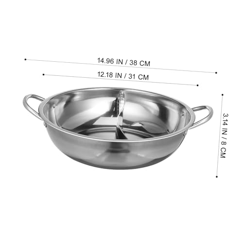 Marmite double compartiment 31 cm en acier inoxydable premium antiadhésive induction - 7