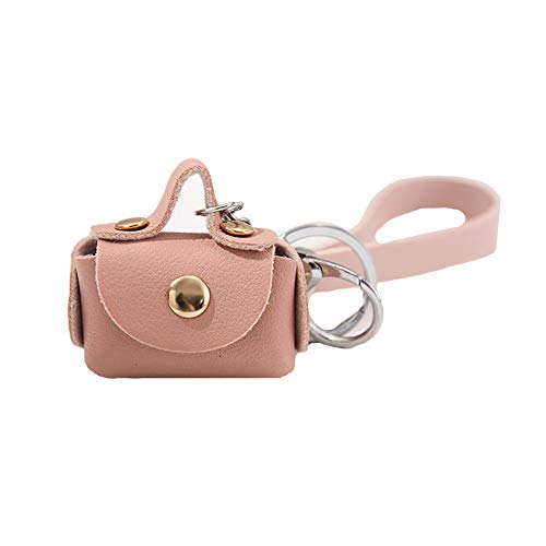 Ouken 1PC Mini Bag Schlüsselanhänger PU-Leder Kleine Geldbörse Schlüsselanhänger Stilvolle Schlüsselhalter-Neuheit-Geschenk für Frauen-Mädchen (Rosa)