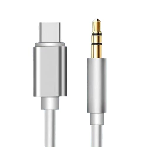 A-CRAFT USB-C AUX 変換ケーブル 1m DAC内蔵 ステレオミニプラグ 3.5mm 3極 (シリコンシルバー)