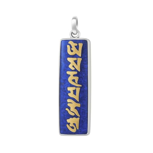 Cadeau de naissance décembre : pendentif tibétain Om Mani Padme Hum et amulette unisexe