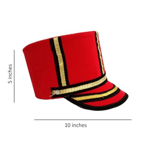 Image of BookMyCostume British Soldier Mangal Pandey Sepoy Hat Fancy Dress Costume Accessories