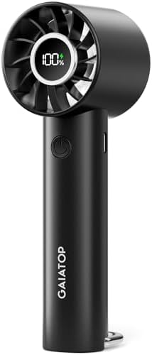 Gaiatop Portable Mini Fan, 3 Speed Handheld Fans with Power Displ...