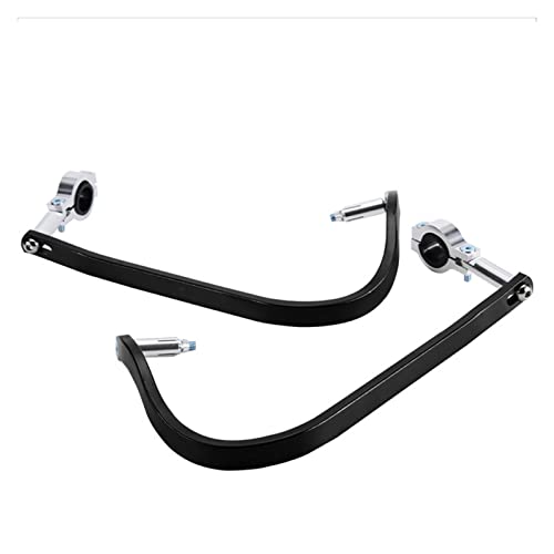 Protège-mains en aluminium noir pour guidon moto et motocross de 22 à 28 mm