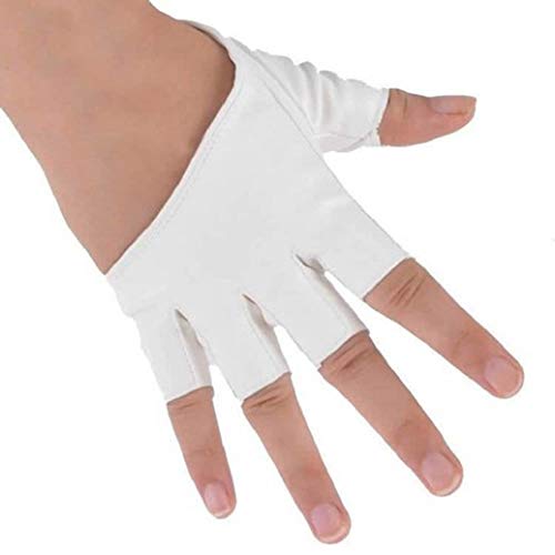 Pu Ran® Guanti da donna in pelle con mezze dita
