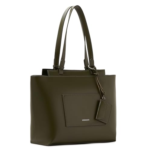 Image of Miraggio Jennifer 14 Inch Laptop Tote Bag With Envelope Charm | Office Tote Bag For Women | Big Totes For Work & Travel With Functional Pockets