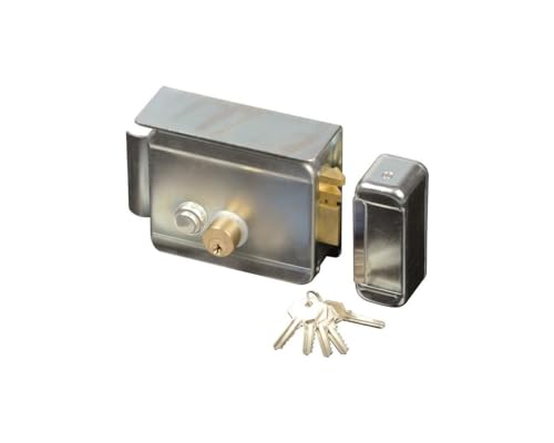 SCS Sentinel - AAA0019 - Bloqueo eléctrico para compuerta - bajo consumo 8-12V DC - 5 teclas mecánicas, tornillos, plantilla de fijación y plantilla de instalación - Lockelek 404