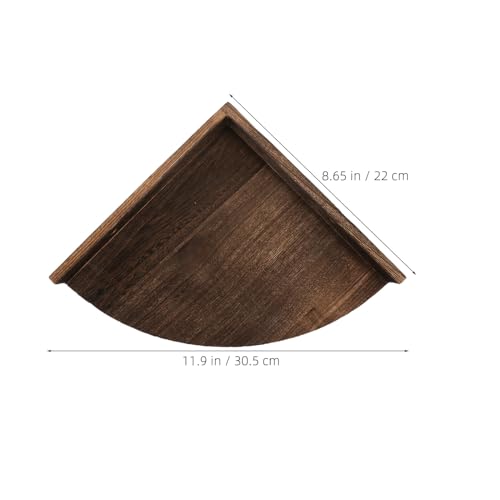 Soporte decorativo rústico y estante triangular de madera para optimización de espacio 3