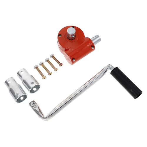 Toyvian Argano a Manovella Manuale per Serra in Metallo Set Accessori e Staffa Fissa, Meccanismo di Avvolgimento Pellicola Regolabile per Giardinaggio e Uso Agricolo Esterno