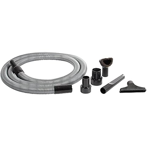 Cen-Tec Systems Premium Attachment 2 Tank adapters and 1.25" Diameter End Shop Vacuum Extension Hose and Kit, 10 Ft, Silver (96007) Cover