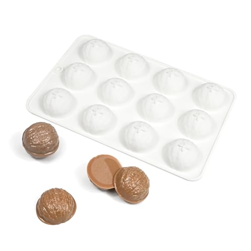 Moules en silicone de noix pour gâteau de mousse, moule de cuisson en silicone 3D pour moule de décoration de gâteau de crème glacée de pâtisserie de...