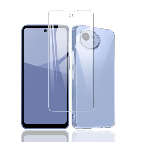 Amazon.co.jp: 対応 Aquos Wish 5 ケース【1枚ガラスフィルム+1個TPU