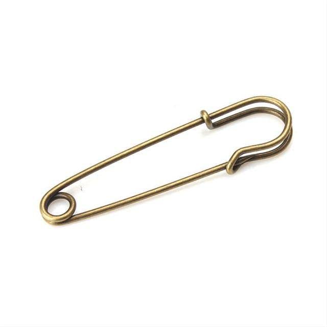 10 szt. 75//80/100 mm duży rozmiar 20 styl moda żelazo duże szpilki do broszki dopasowanie kobiety diy podstawa broszki biżuteria akcesoria ustalenia(Cooper 100mm)